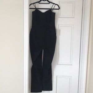 Strapless black jumpsuit